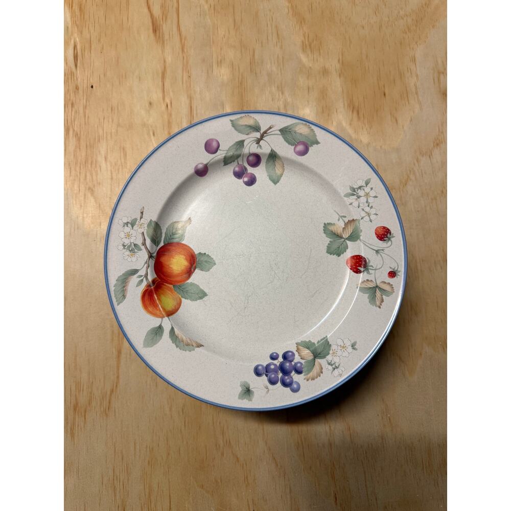 Savoir Vivre Vintage 1980's Luscious JJ017 Cottagecore Fruit Plates Set